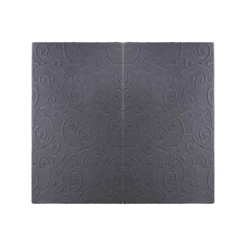 Lexicon Homelegance Bedding Fabric Split EK Gel Memory Hybrid Mattress in Gray
