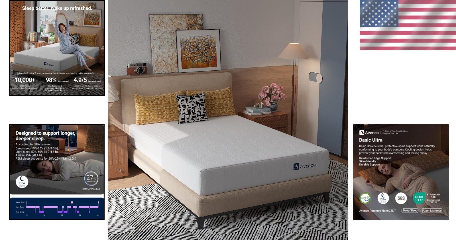 Twin XL Gel Memory Foam Mattress 8 Inch Cool Breathable Open-Cell Foam