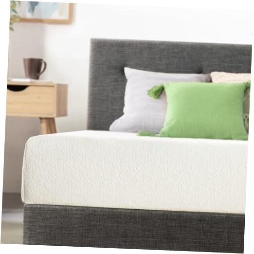 6 inch Bed-In-A-Box, Green Tea Memory Foam, White 6 Inch Mattress Twin