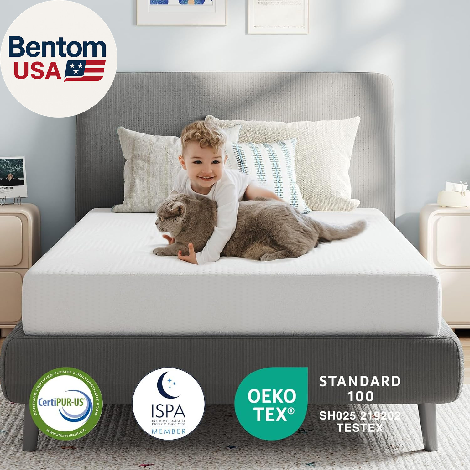 Twin Mattress, 5 Inch Twin Size Mattress for Kids, Gel Memory Foam Mattresses fo