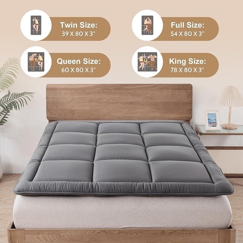 Japanese Floor Mattress Shredded Memory Foam Foldable Sleeping Pad Camping Bed