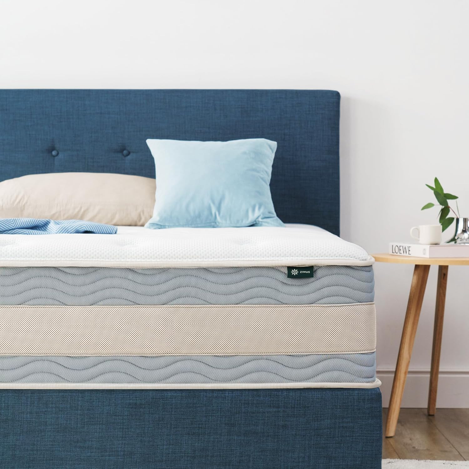 12 Inch Cooling Comfort Support Hybrid Mattress [New Version], Queen, Fiberglass