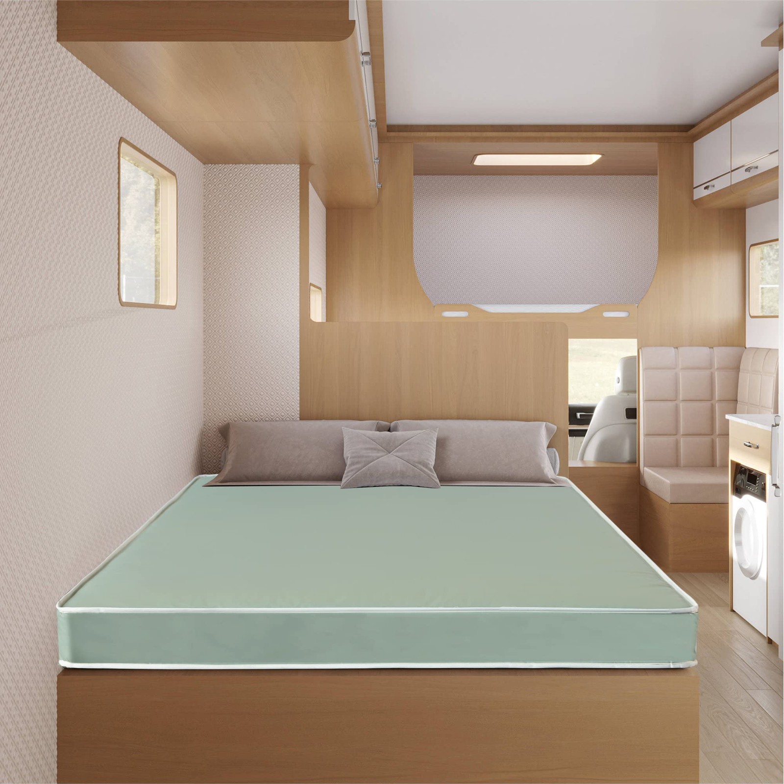 , 4-Inch High-Density Cooling Memory Foam Vinyl RV Mattress , Medium Firm, Go…
