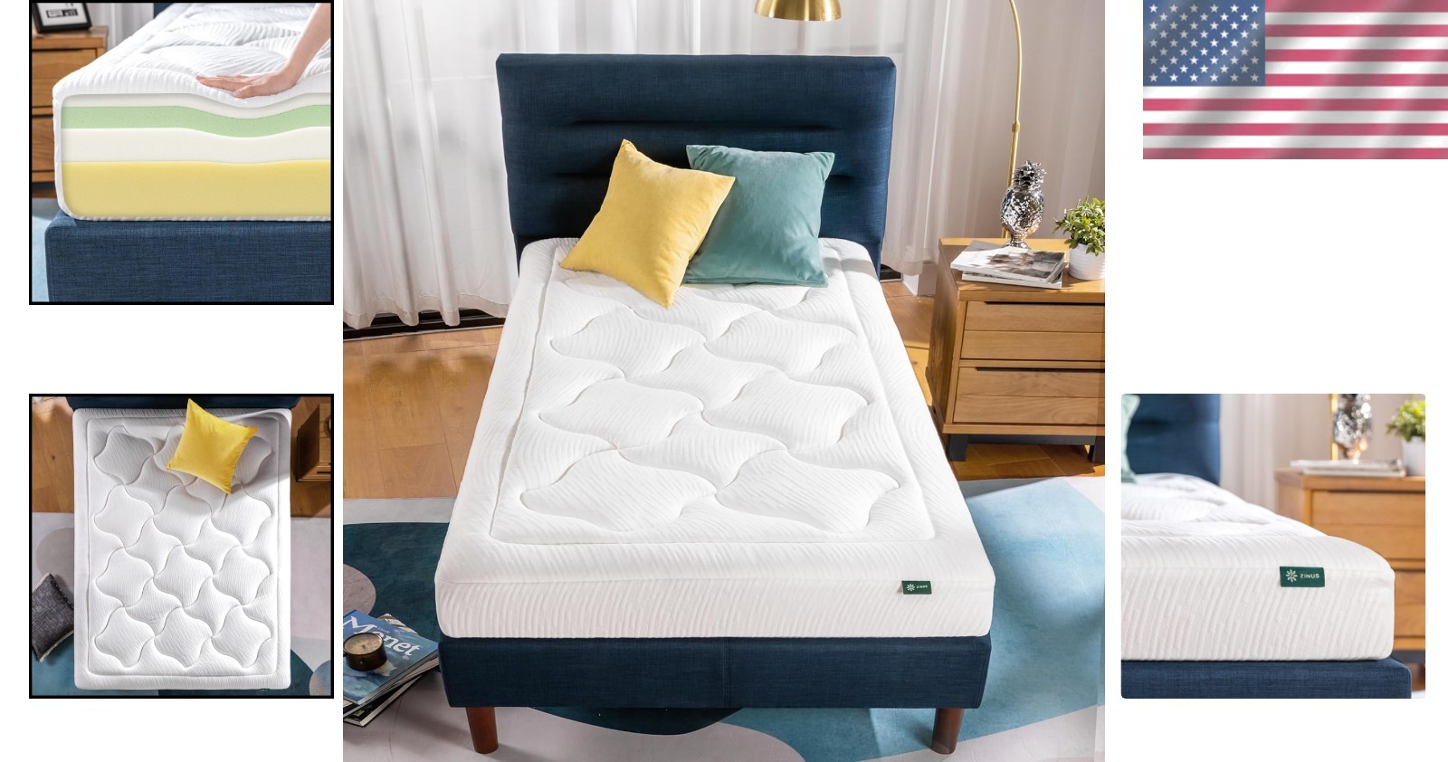 Twin 8 Inch Cloud Memory Foam Mattress – Smooth Top, Breathable, Pressure Relief