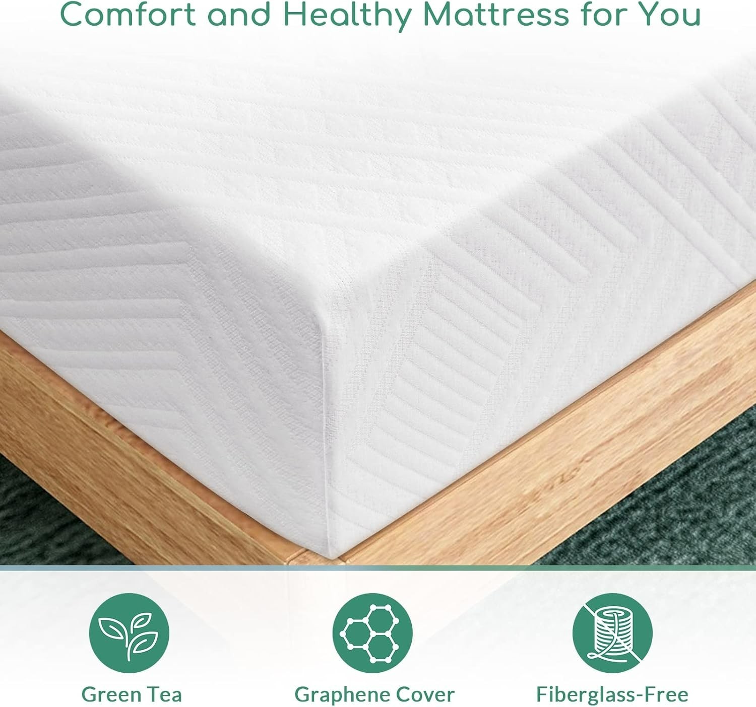 Airdown Twin Mattress, 8 Inch Memory Foam Mattress for Kids, Medium Firm#2678MR8