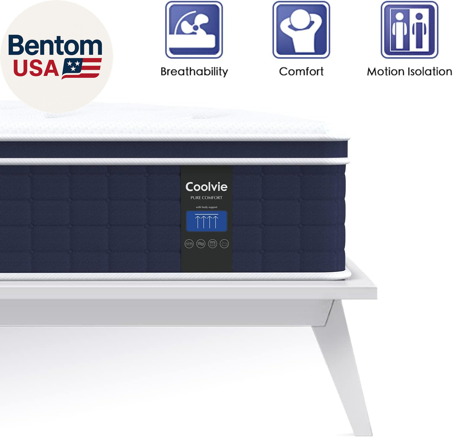 12 Inch Twin Size Mattress, Hybrid Twin Mattress in a Box, 3 Layer Premium Foam