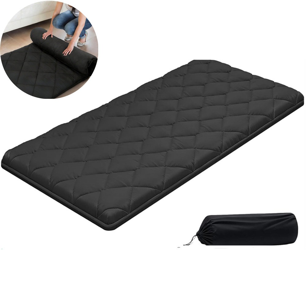 Black Thicken Foldable Floor Mattress Tatami Mat Sleeping Pad 60*80Inch Bed Sofa