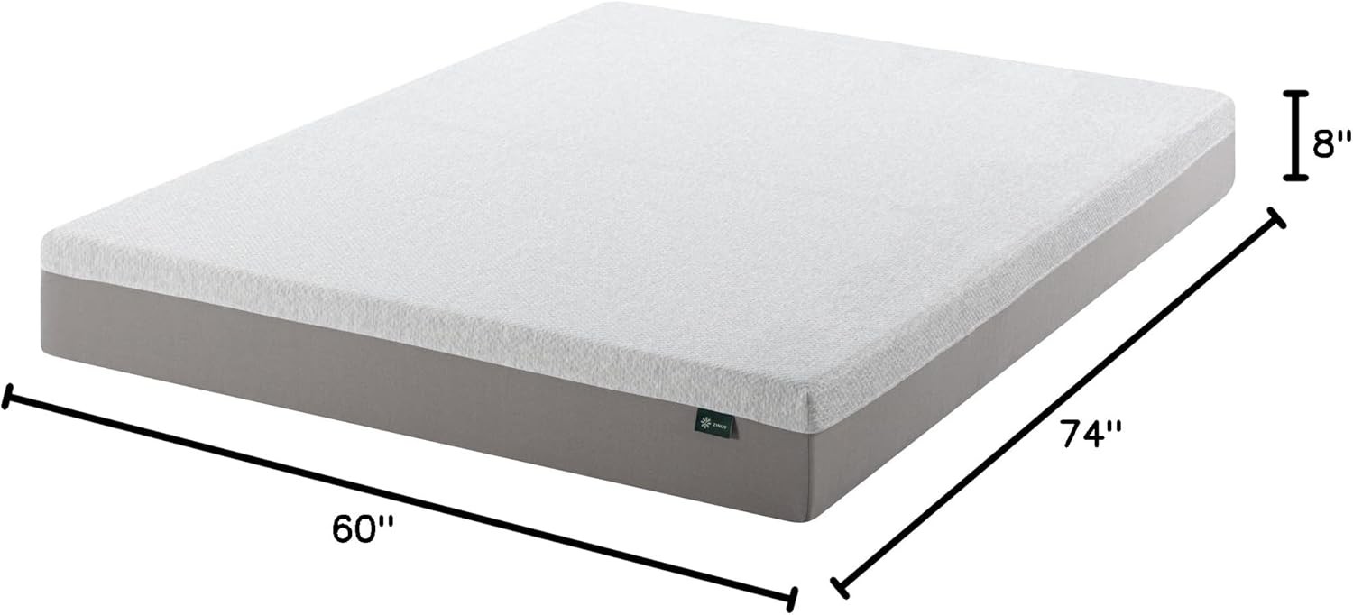 8 Inch Ultima RV Memory Foam Mattress Short Queen Fiberglass Free Breathable