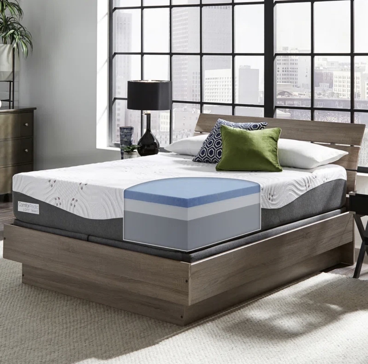 Beautyrest Comforpedic Loft Firm Gel Memory Foam Mattress Queen