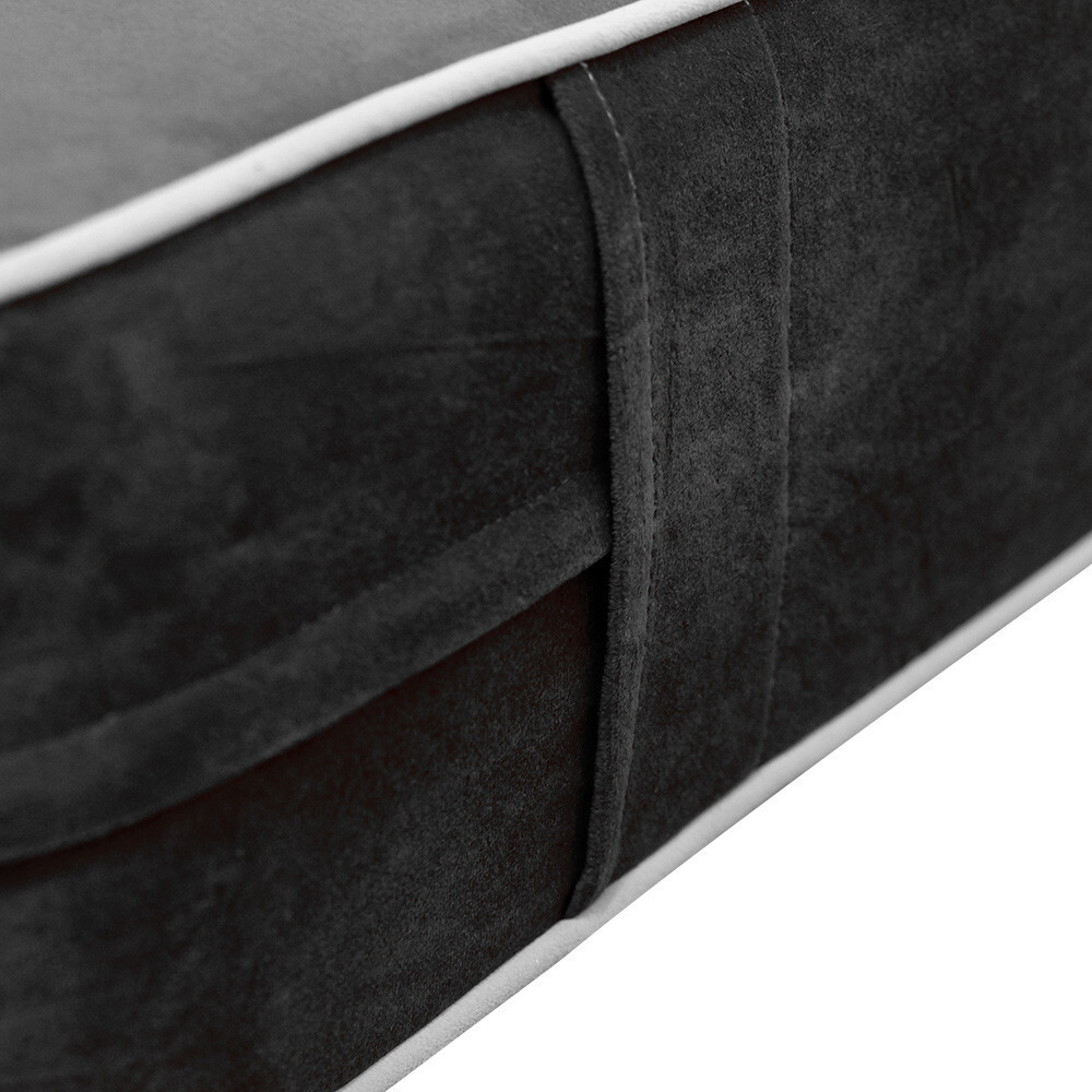 Contrast Pipe 8″ Twin-XL 80x39x8 Velvet Indoor Daybed Mattress COVER ONLY-AD350