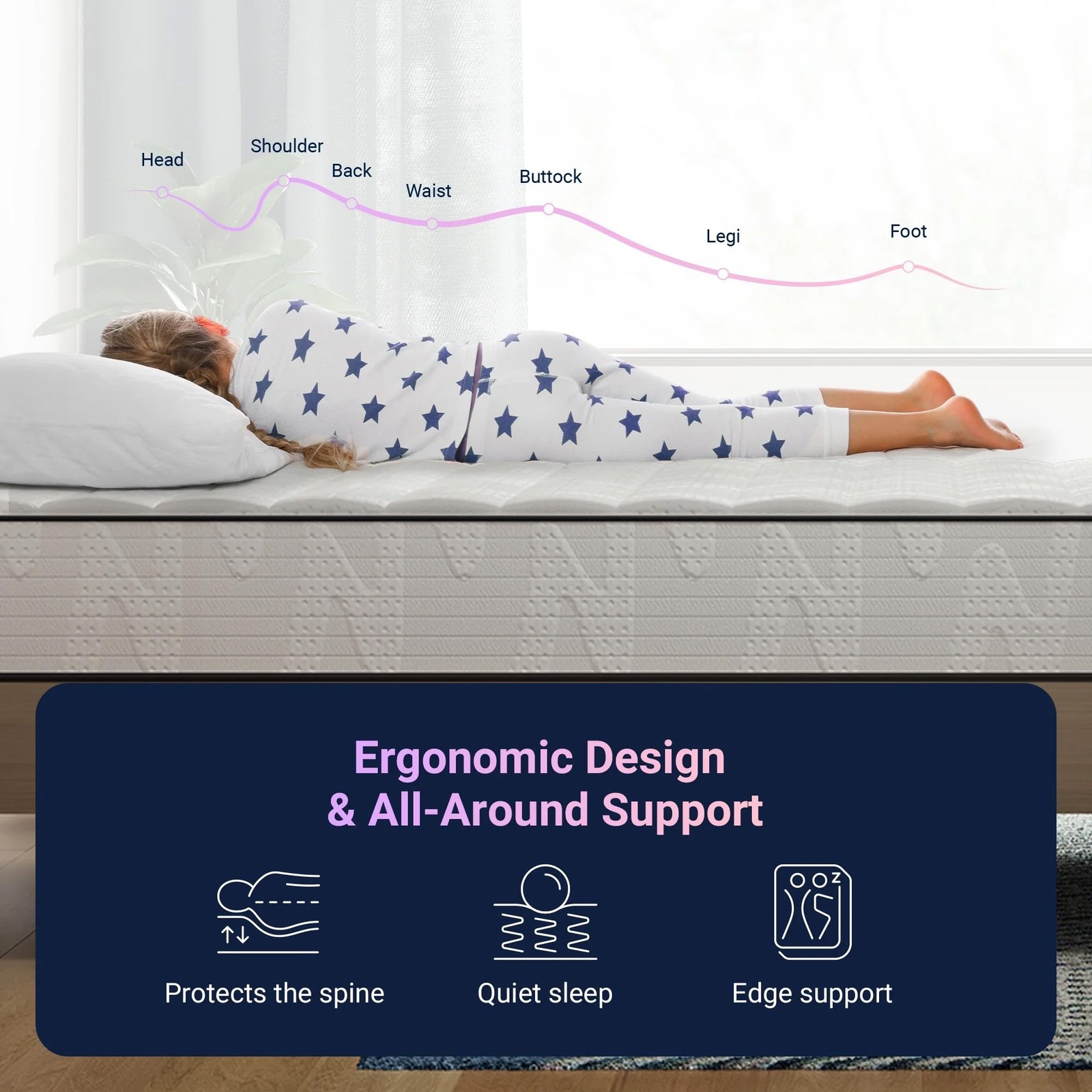 8 Inch Twin Mattress in a Box, Hypoallergenic & Back Pain Relief, Hybrid Twin…