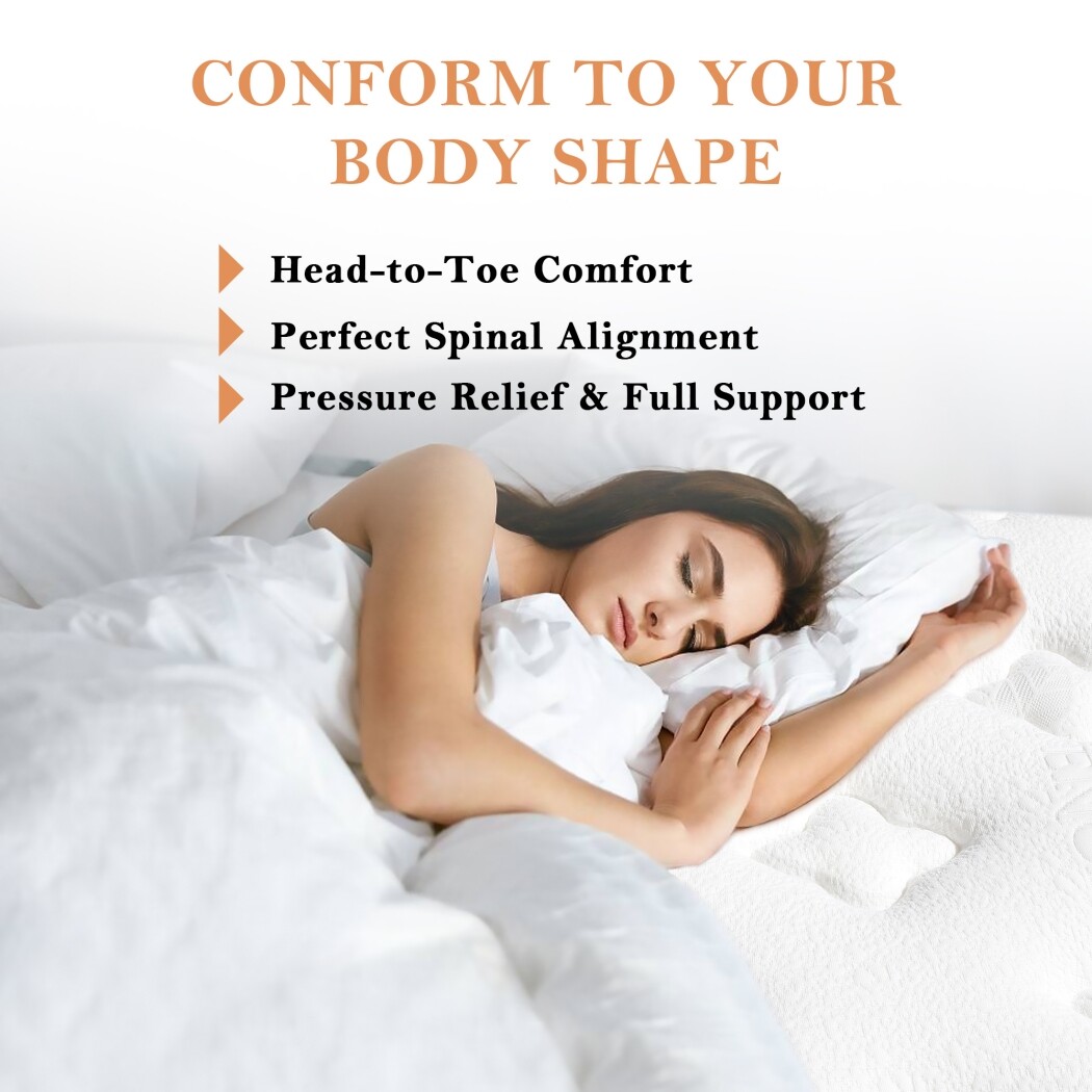 10″ 12″ 14″ Mattress Innersprings Twin Full Queen King Memory Foam Bed in A Box