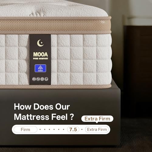 12 Inch Queen Mattress – Queen (U.S. Standard) White/Beige 12 Inch Medium Firm