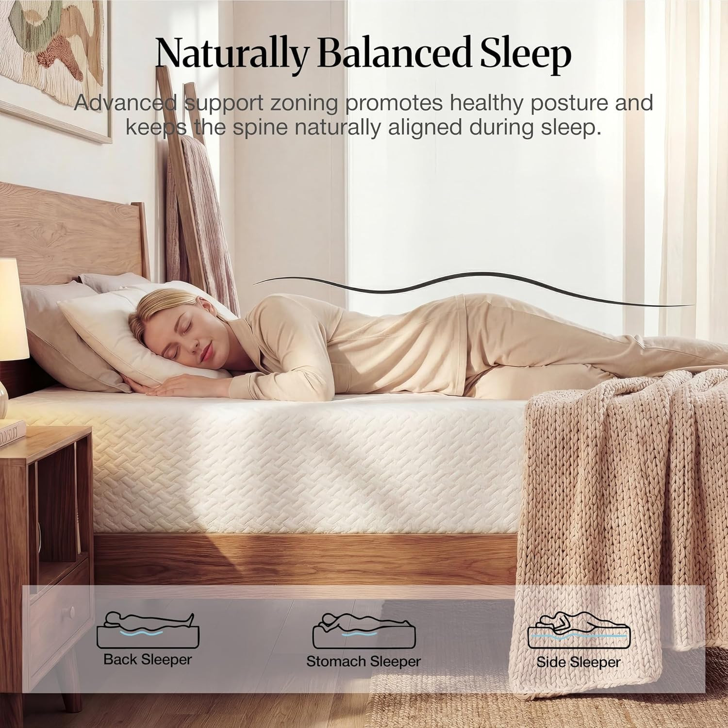 8-Inch Full Size Cooling Gel Memory Foam Mattress – Medium Firm Support