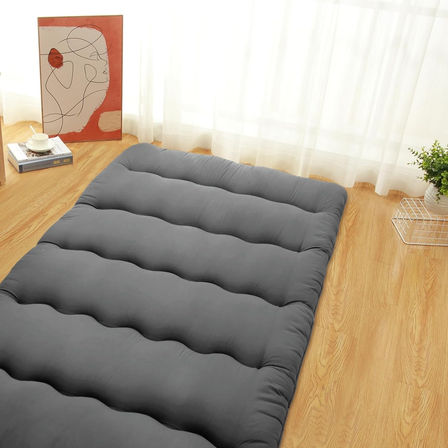 39″ x 80″ Twin Size Japanese Floor Mattress Potable Sleeping Camping Mat Pad