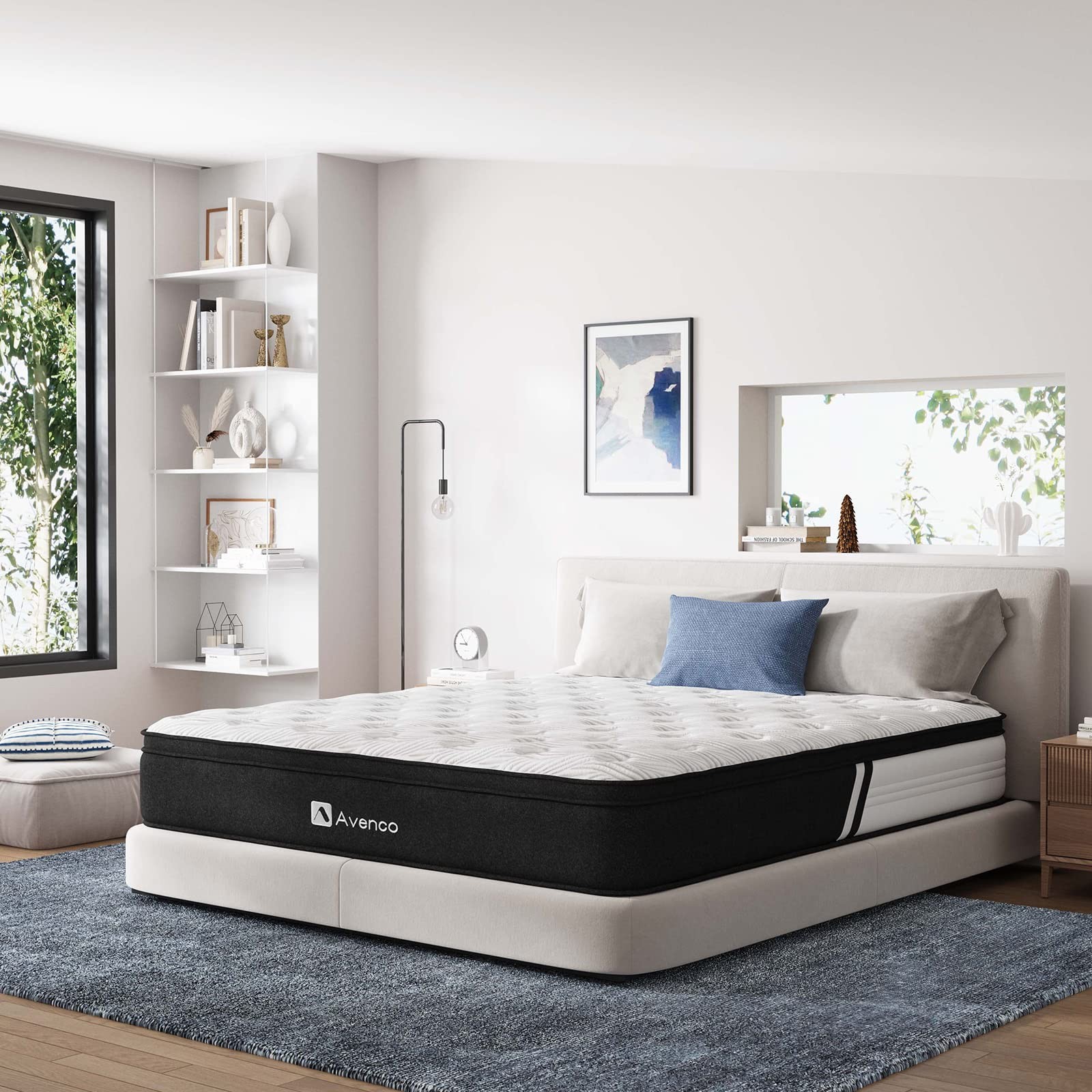 King Size Hybrid Mattress – 12 Inch with Comfort Foam, Memory Foam & Individu…