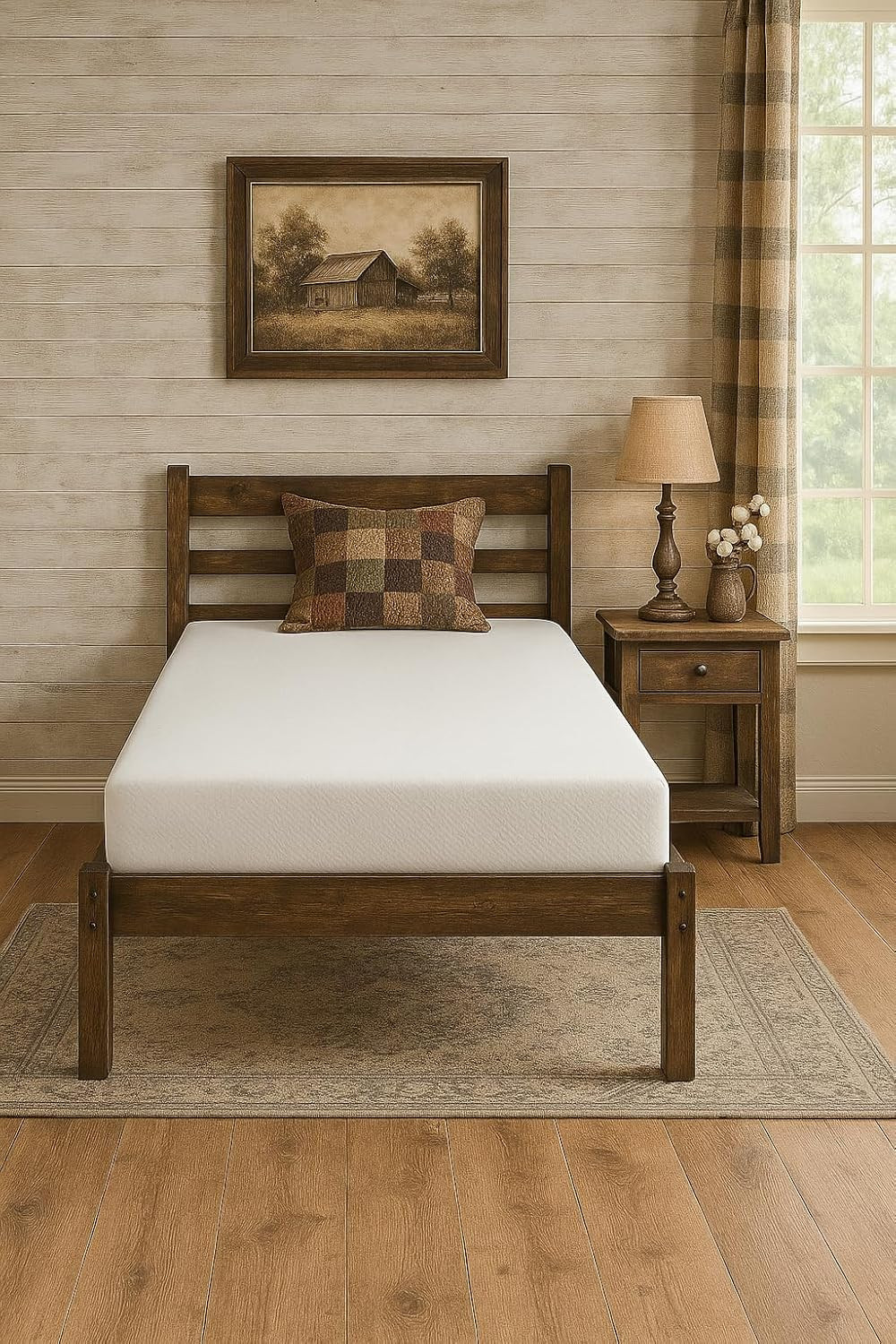 Gel-Infused Memory Foam Mattress, Medium Firm, 8″ Twin, Washable Cover
