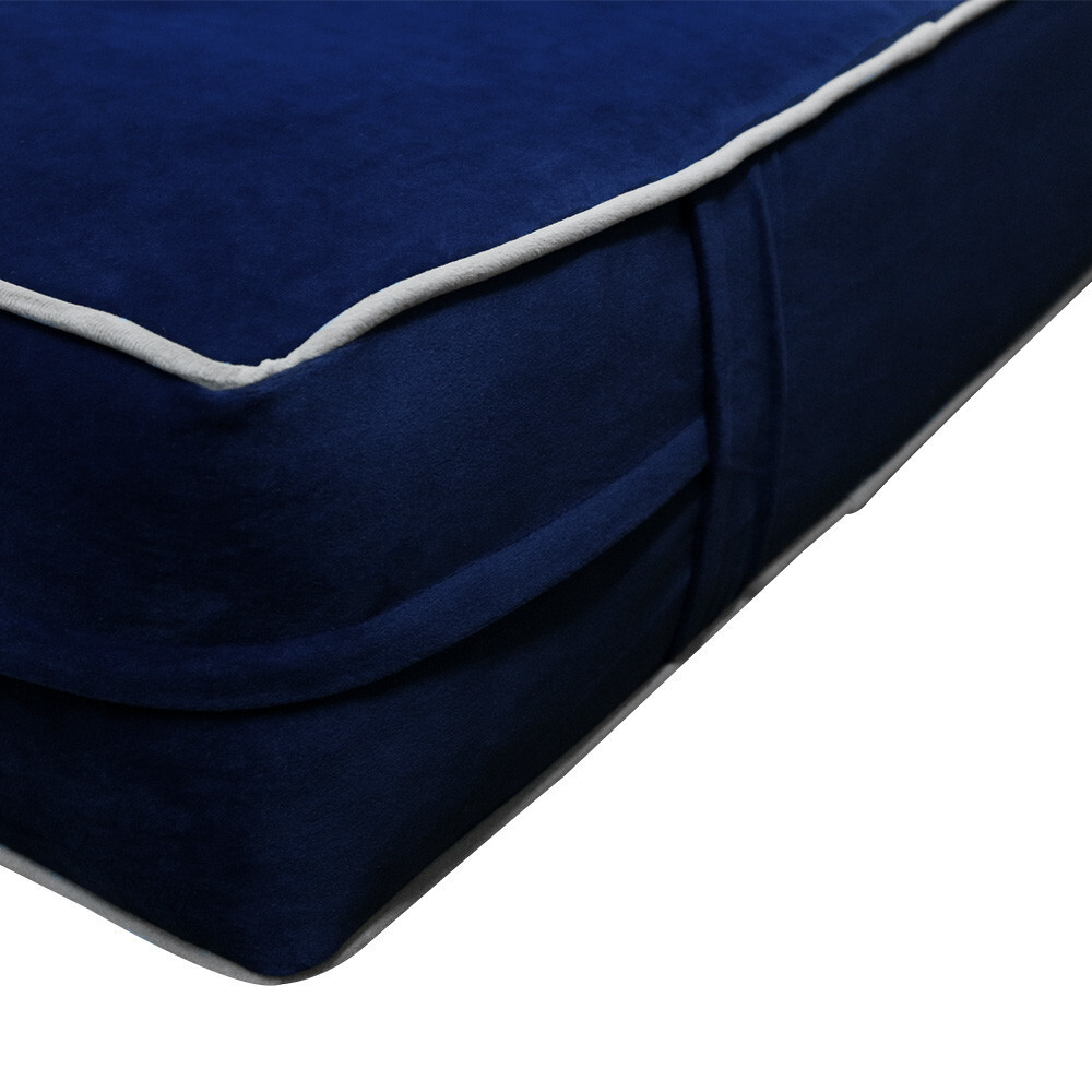Contrast Pipe 8″ Twin 75x39x8 Velvet Indoor Daybed Mattress |COVER ONLY|-AD373