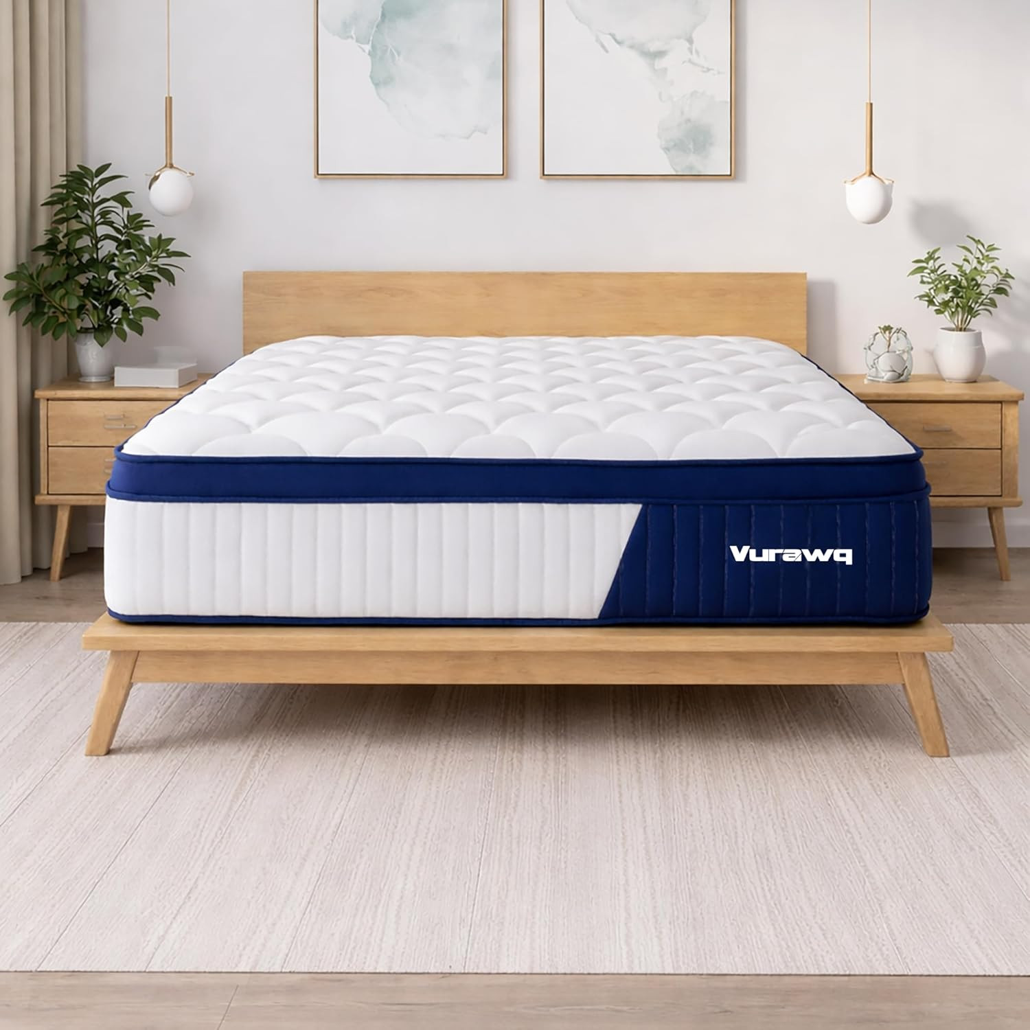 12 Inch Full Size Hybrid Mattress, Fiberglass Free, Gel Memory Foam & Individual