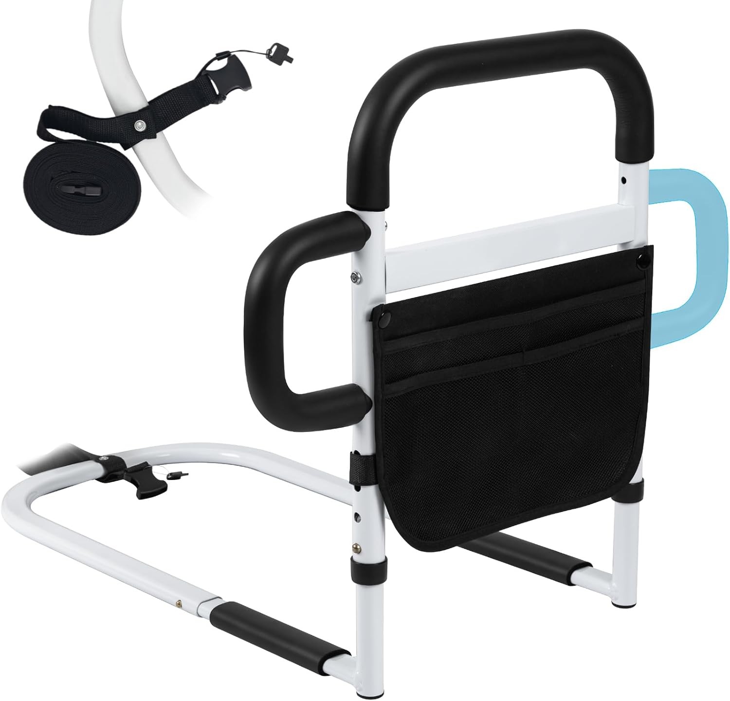 Bed Rails for Elderly Adults Safety Adjustable Bed Side Rails With Storage Bag
