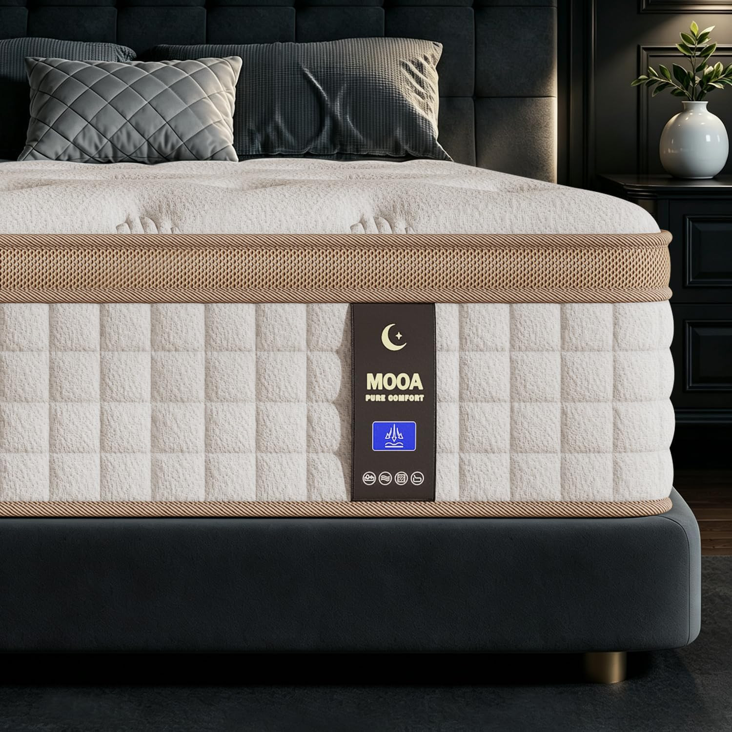 Queen Size Mattress (High-End Upgraded) Hotel-Level Luxury 12 Inch Hybrid Queen