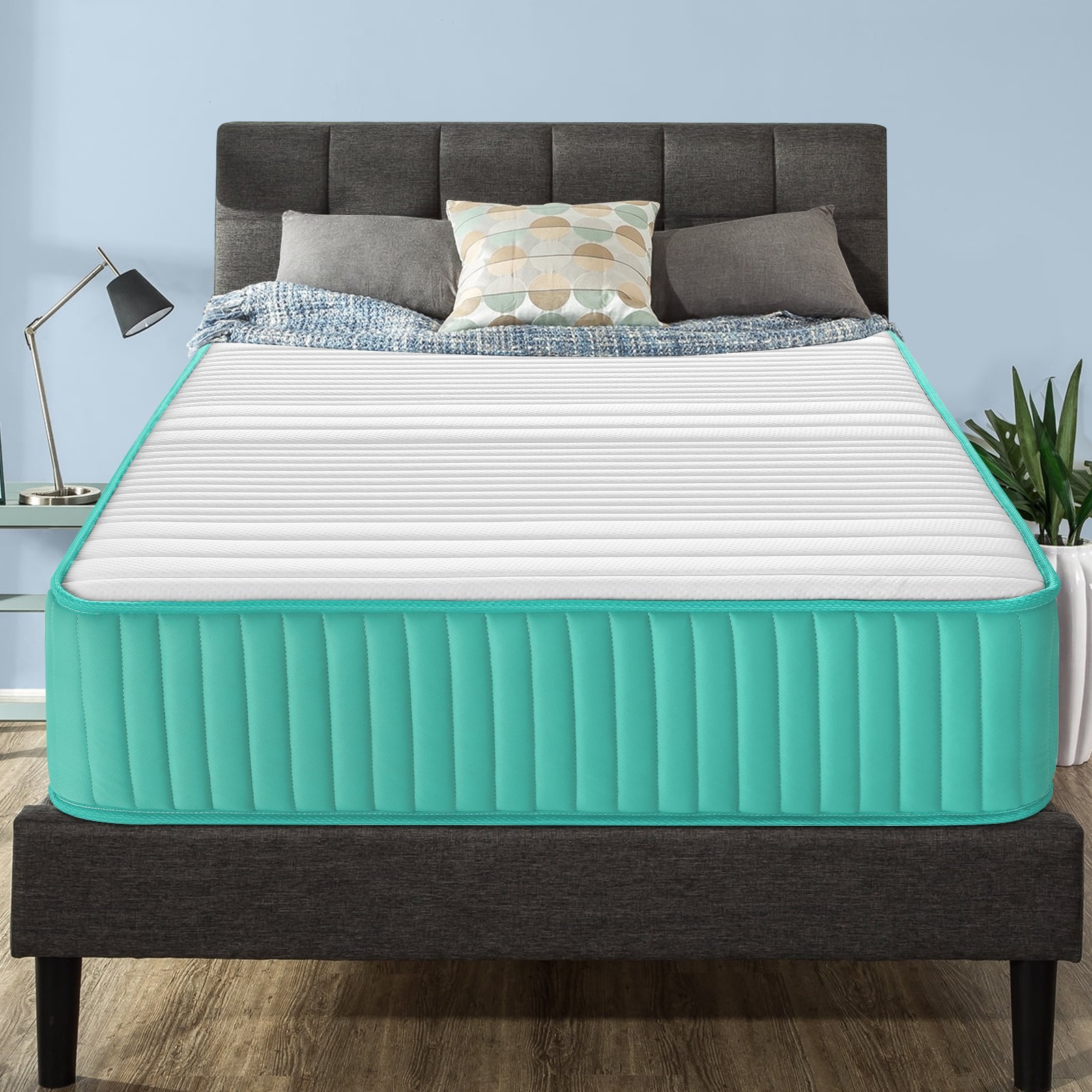 12″ Full Queen King Size Cooling Gel Memory Foam Hybrid Spring Mattress In a Box