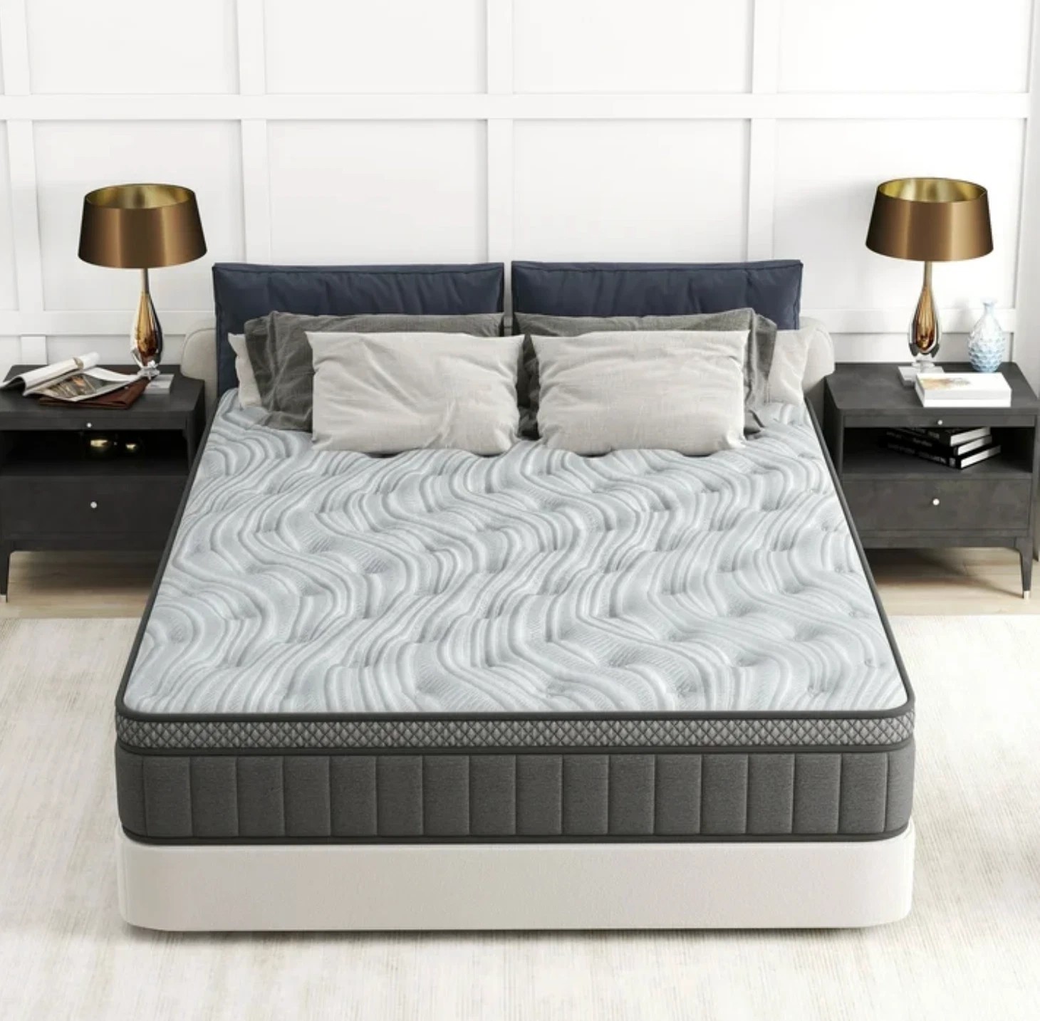 14 in Colchones King Size De Espuma 14 Pulgadas Memory Foam Hybrid Bed Mattress