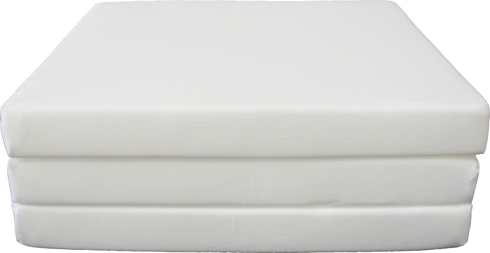 Trifold Foam Beds 3x27x75, Foam Density 1.8 lbs, Portable Folding Mats, White