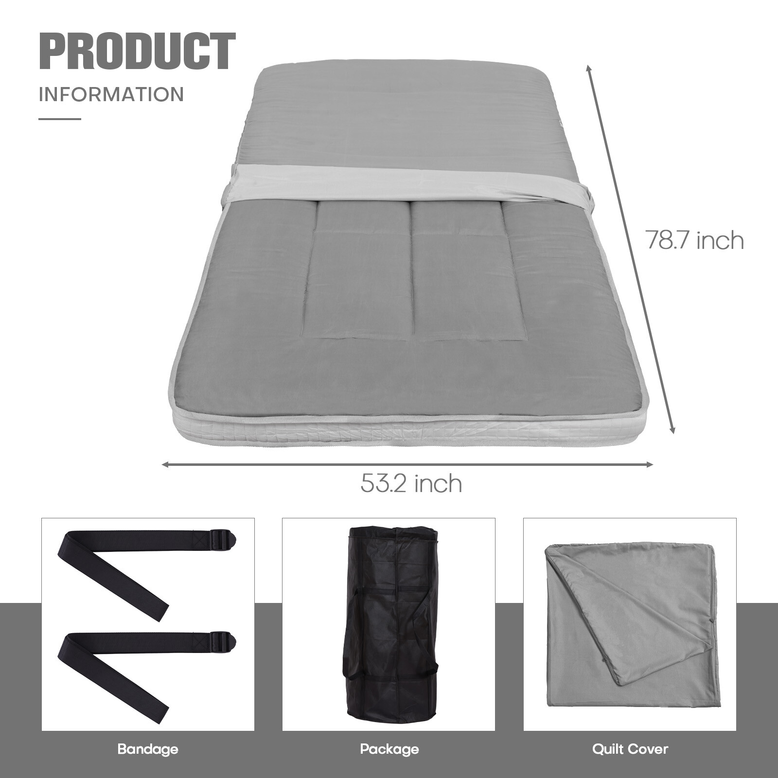 Japanese Floor Mattress Futon Mattress Foldable Roll UpTatami Mat Sleeping Pad