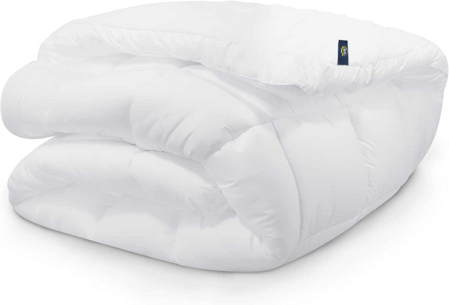 Hypoallergenic 2″ Down Illusion Pillowtop Mattress Topper, Queen Size, White