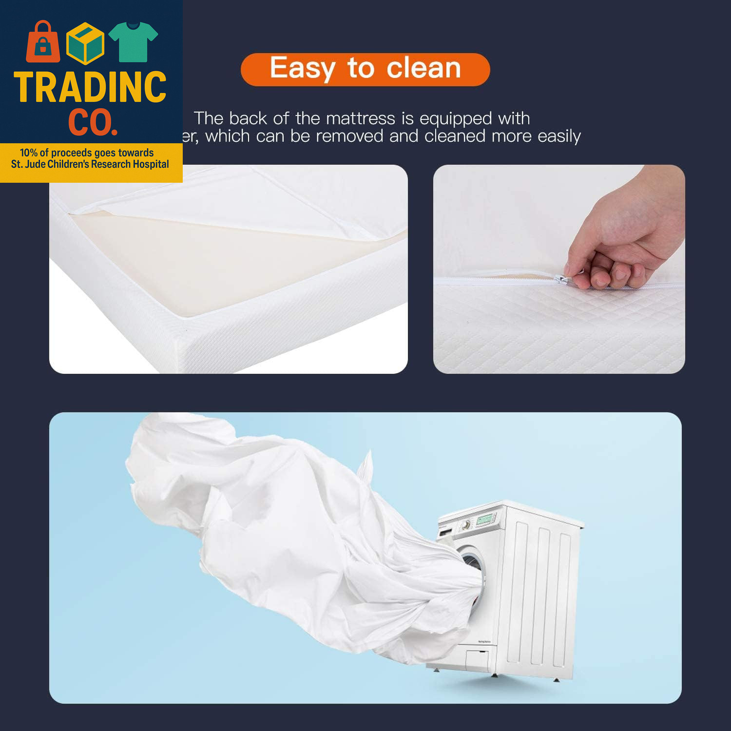 8″ Medium Firm Gel Memory Foam Mattress – CertiPUR-US, Removable Cover