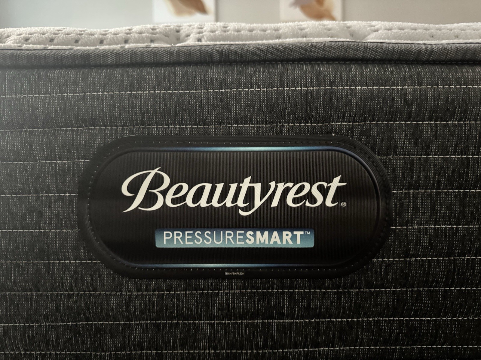 Beautyrest PressureSmart King Box Spring Firm Mattress, White Gray, Dot Pattern