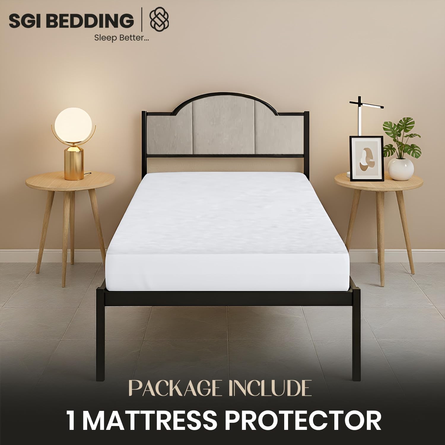 SGI bedding Waterproof RV Bunk Cot Bed 42X80″ Truck Sleeper, 01 – White