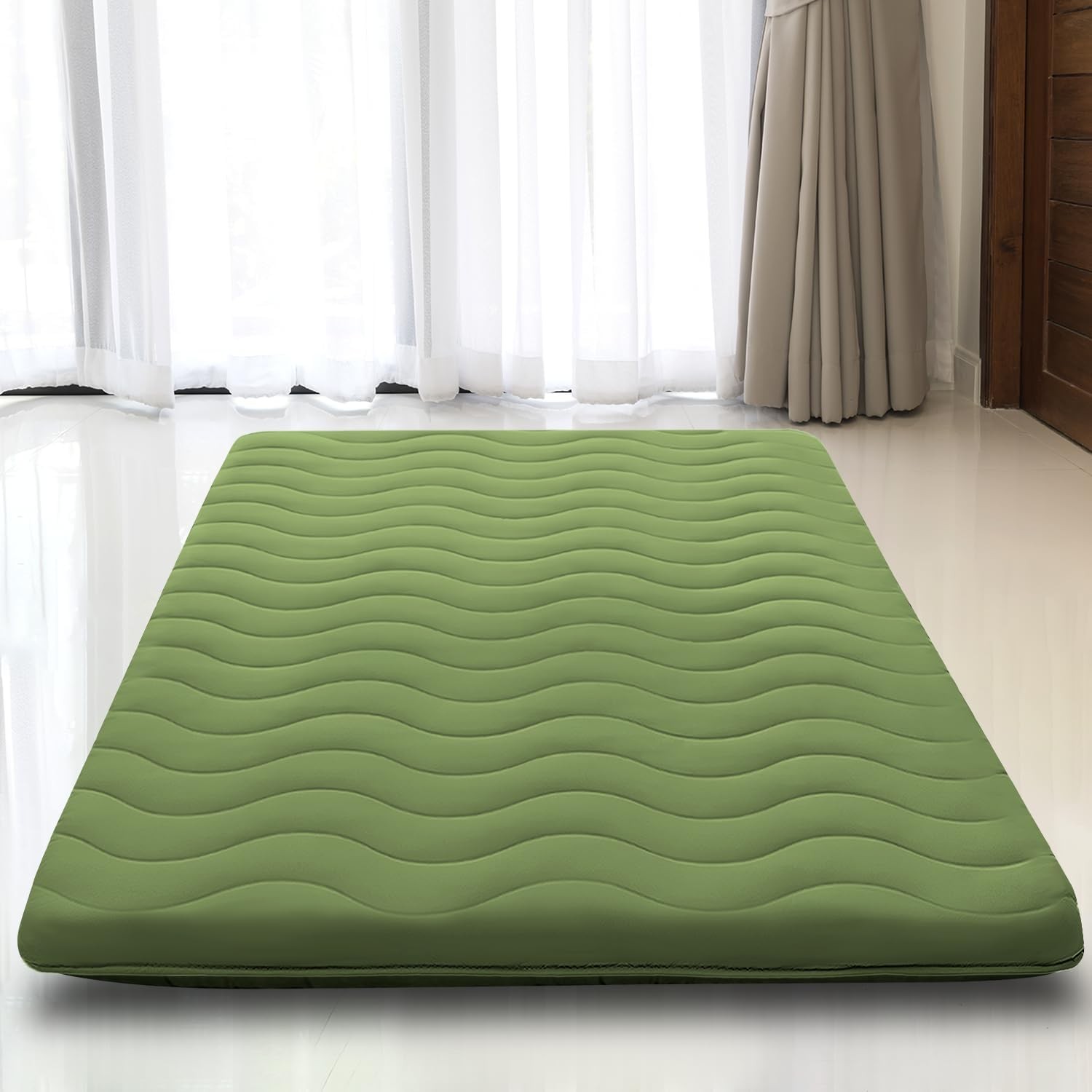 Japanese Floor Mattress, 100 High Density Comfortable Foam, 4 Thicken Foldabl…