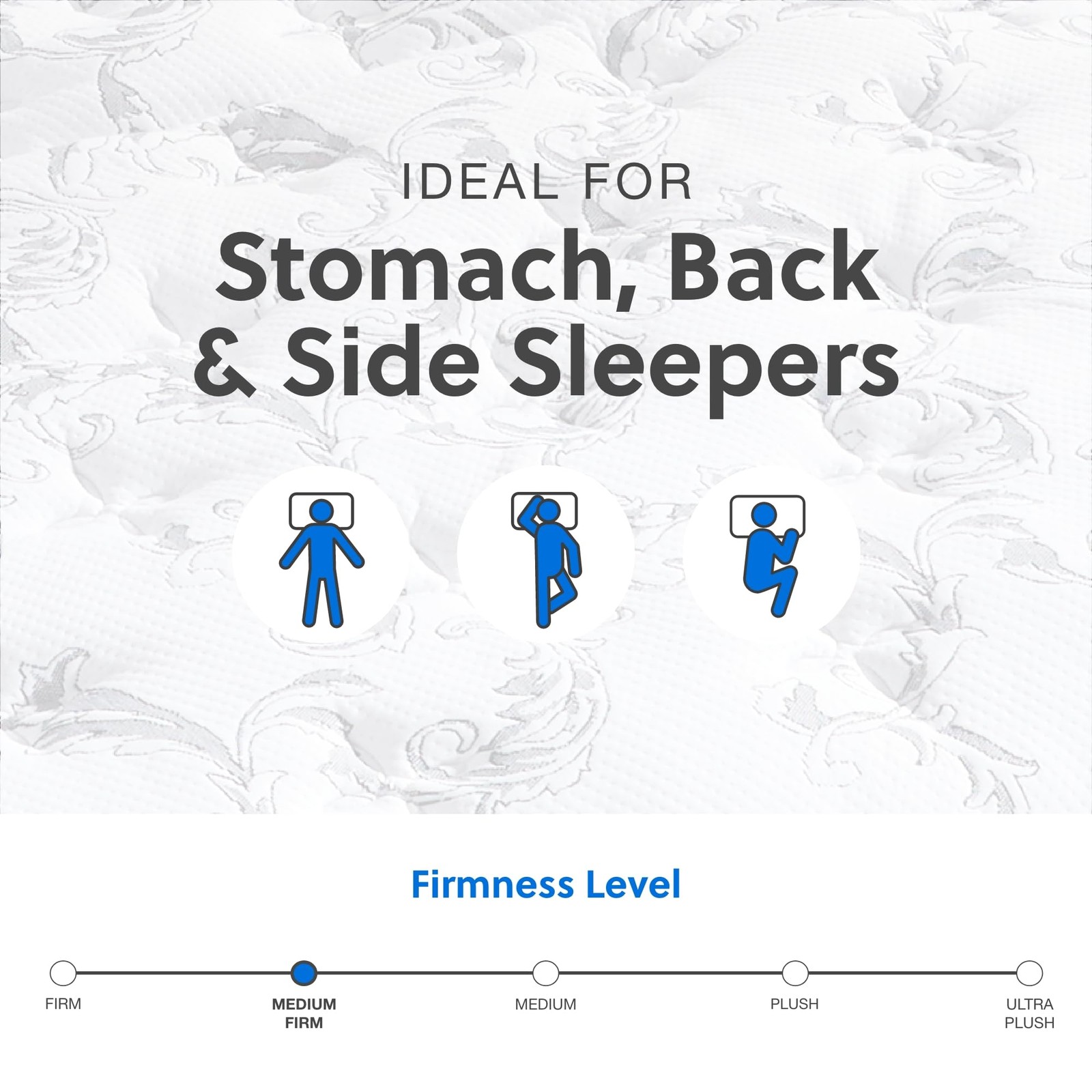 Signature Design by Ashley Twin Size Chime 10 Inch Medium Firm Hybrid Mattress