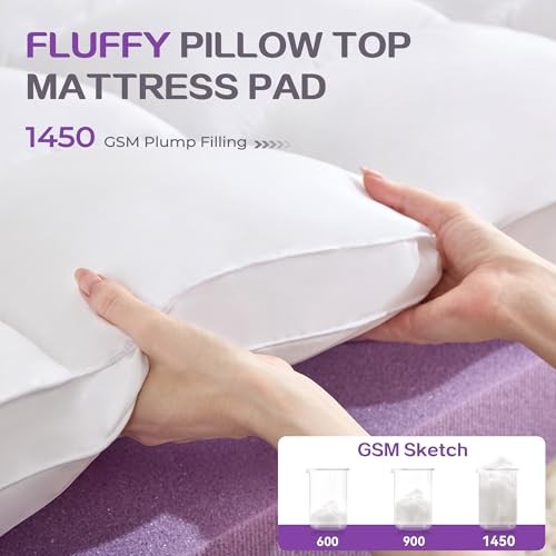 Dual Layer 5 Inch Memory Foam Mattress Topper Size, 3 Inch Gel King White