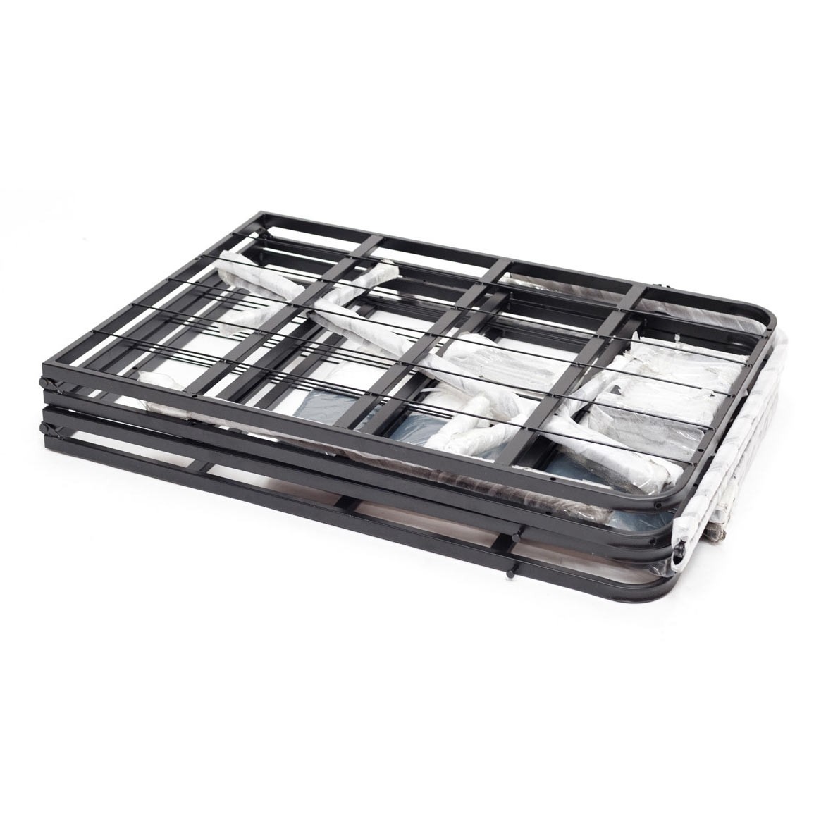Full Metal Box Spring Mattress Foundation with Jacquard Cover