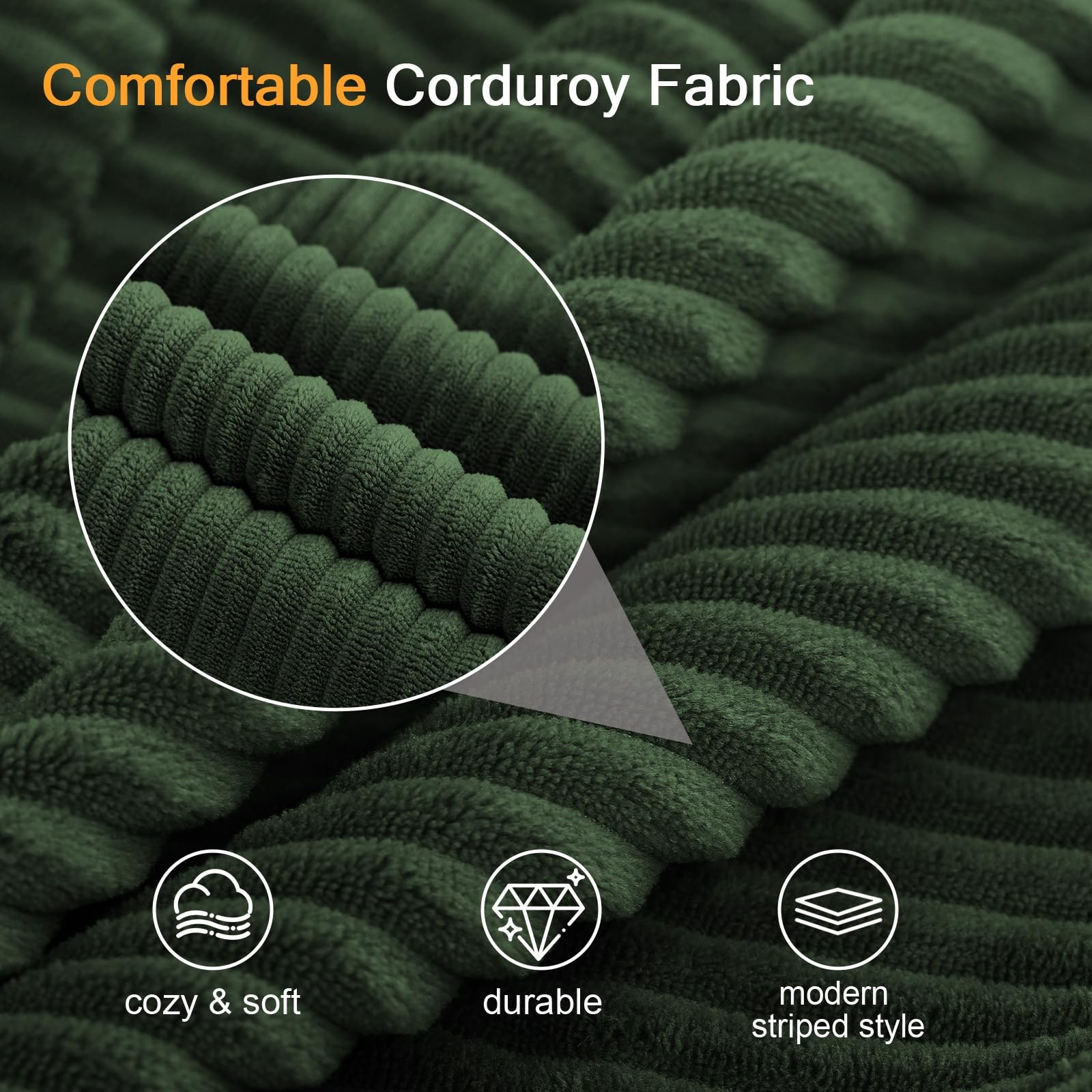 COMAX Futon Sofa Bed, Convertible Folding Sofa, Classic Green