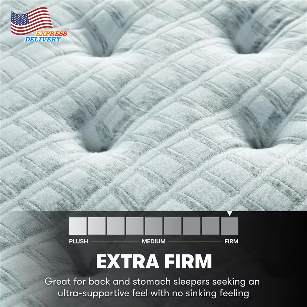 BRS900-C 14 In. Extra Firm Hybrid Tight Top Full Mattress FREE SHIPPING USA