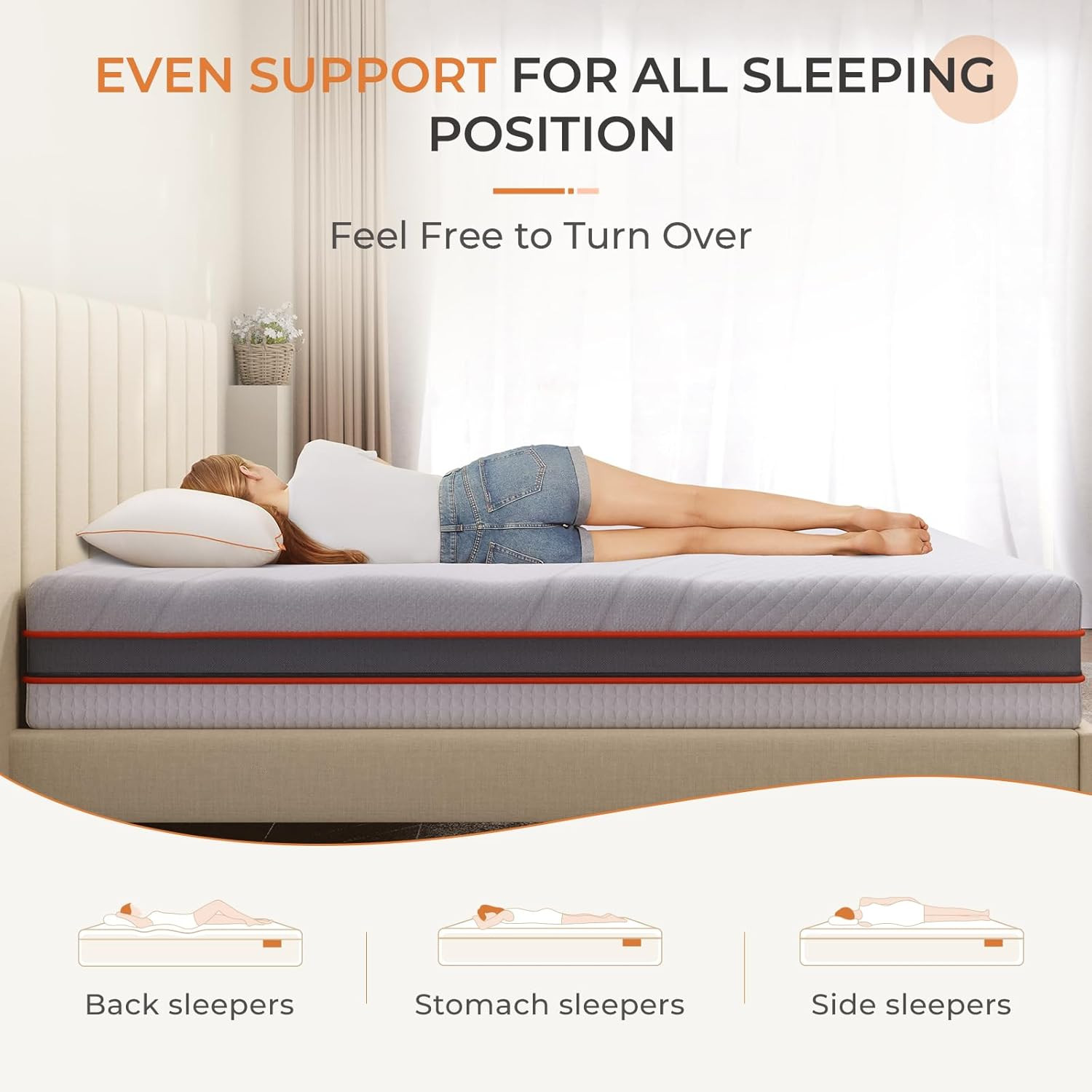 12″ King Gel Memory Foam Mattress – Flippable & Motion Isolating Comfort