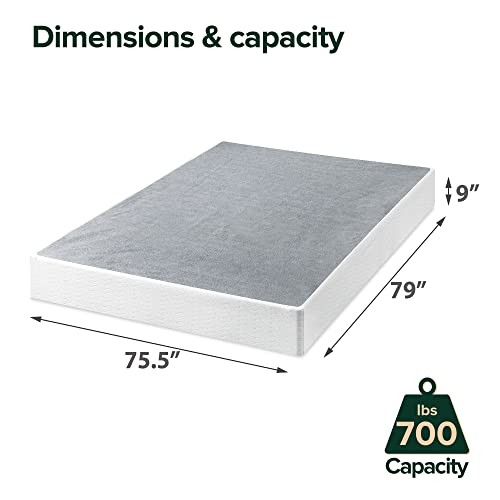 ZINUS 9 Inch Metal Smart Box Spring Mattress Foundation Strong Metal Frame King