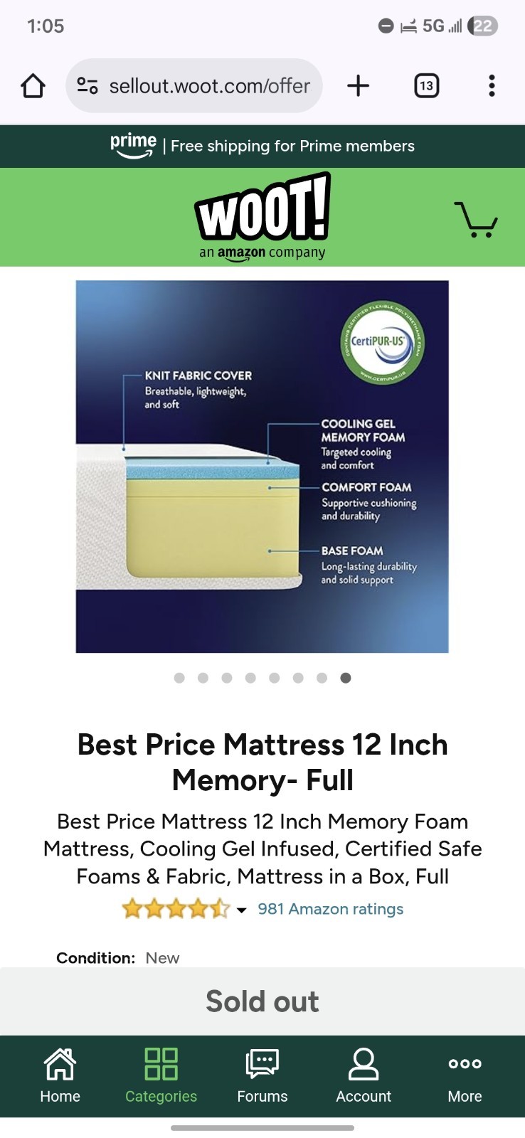 Best Price 12 Inch Memory Full Mattress In A Box Gel Memory Foam