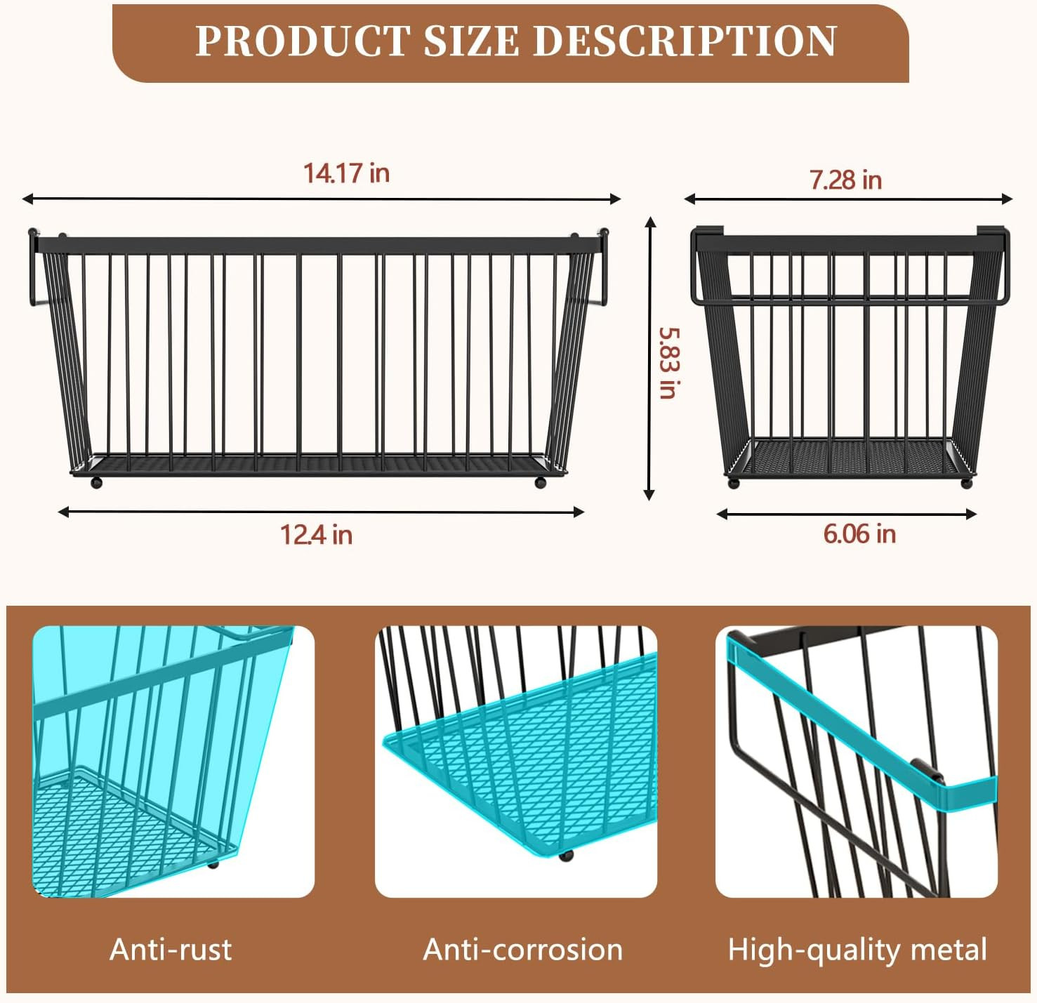 Enhanced Leak-Proof Bottom – Freezer Organizer Bins ，6 Pack Stackable Deep Freez