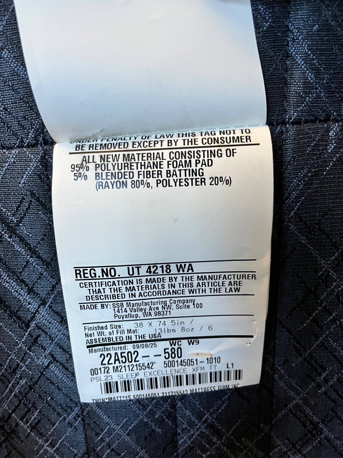 Twin Serta Perfect Sleeper Extra Firm Mattress – Brand New w/ Tags – Never Used