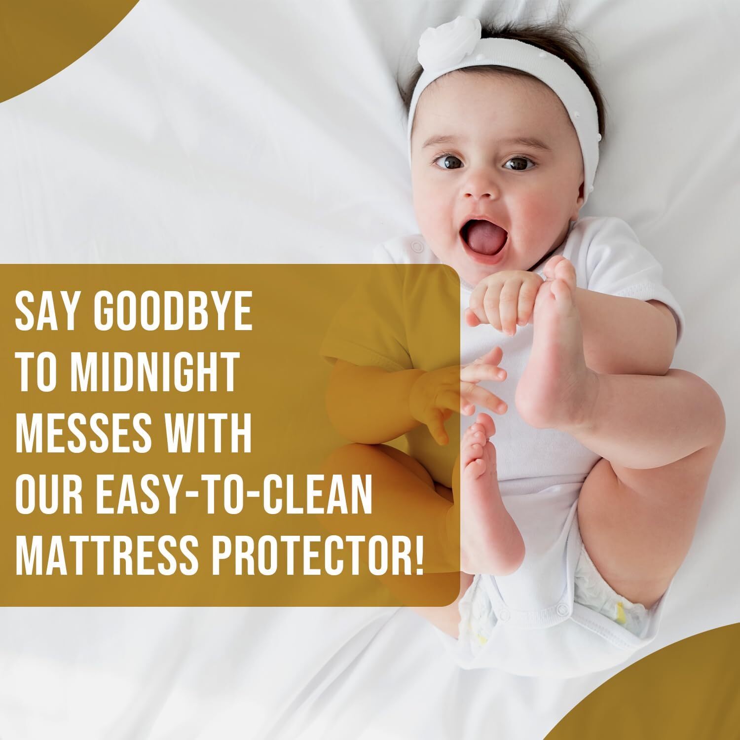 Waterproof Mattress Protector – Deep Pocket Fits 8-21” Twin, White