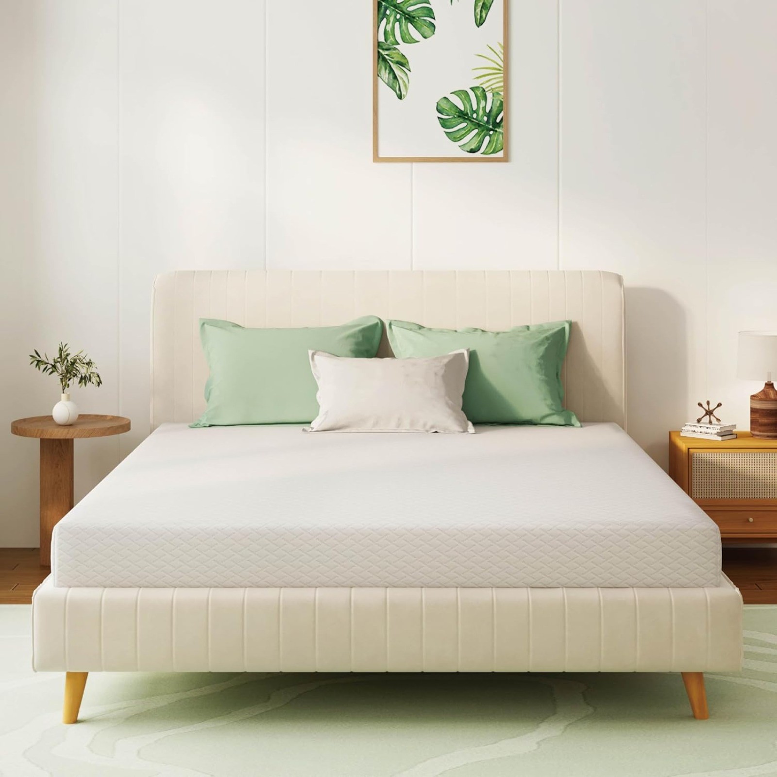 Full Size Mattress for Kids 5 Inch Memory Foam Mattress, 75”L x 54”W, White