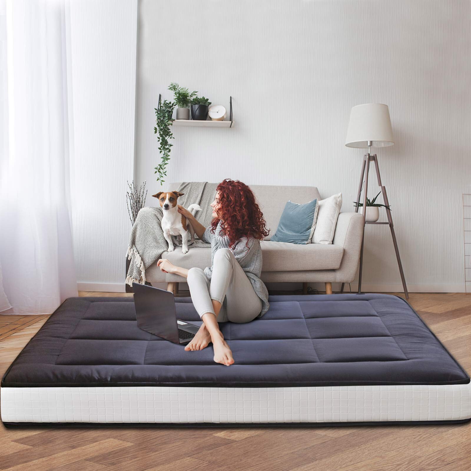 8” Extra Thick Japanese Floor Futon Mattress Folding Sleeping Floor Guest Pad