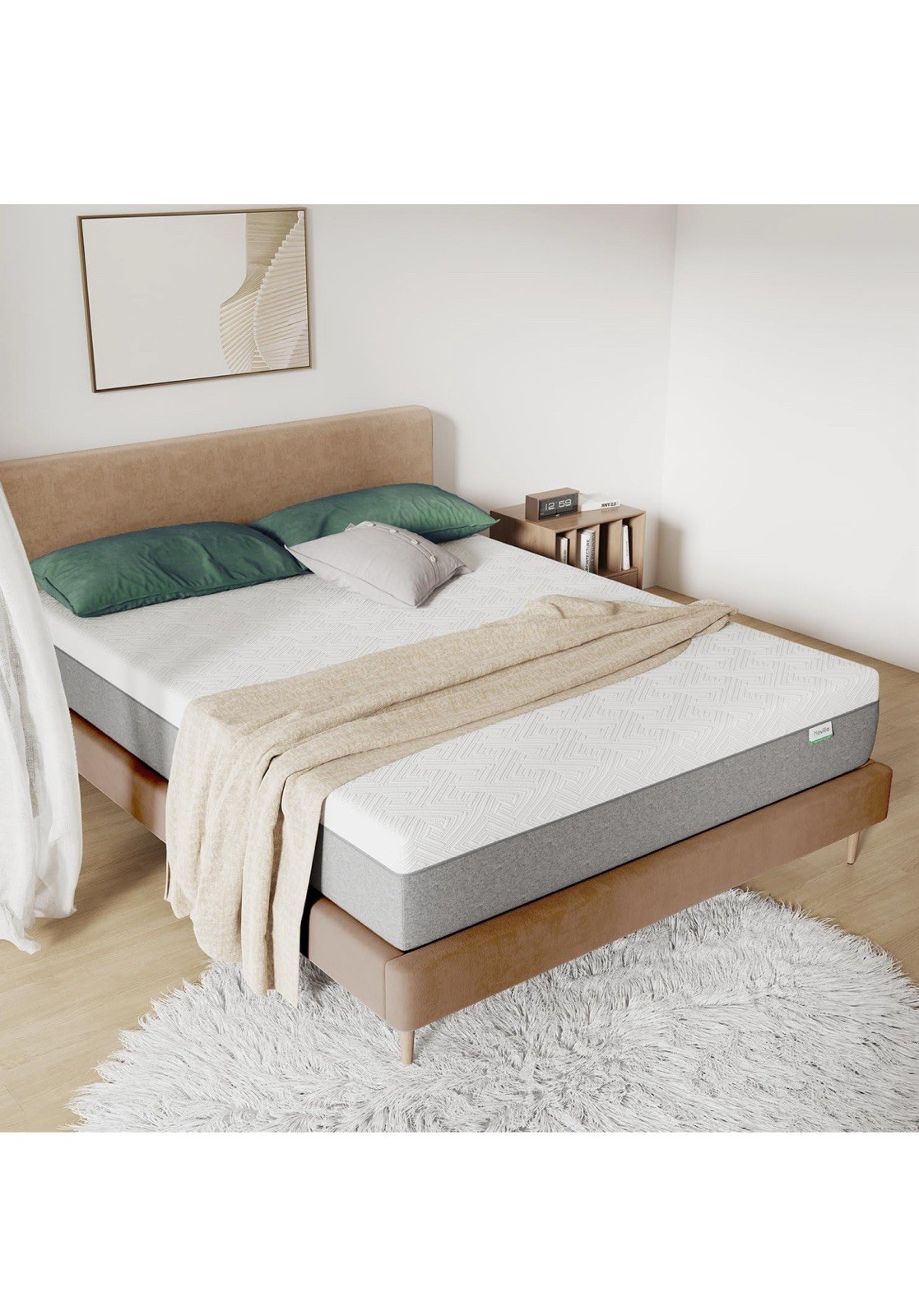 Novilla King Size Mattress, 12 Inch Gel Memory Foam King Mattress for Cool Night