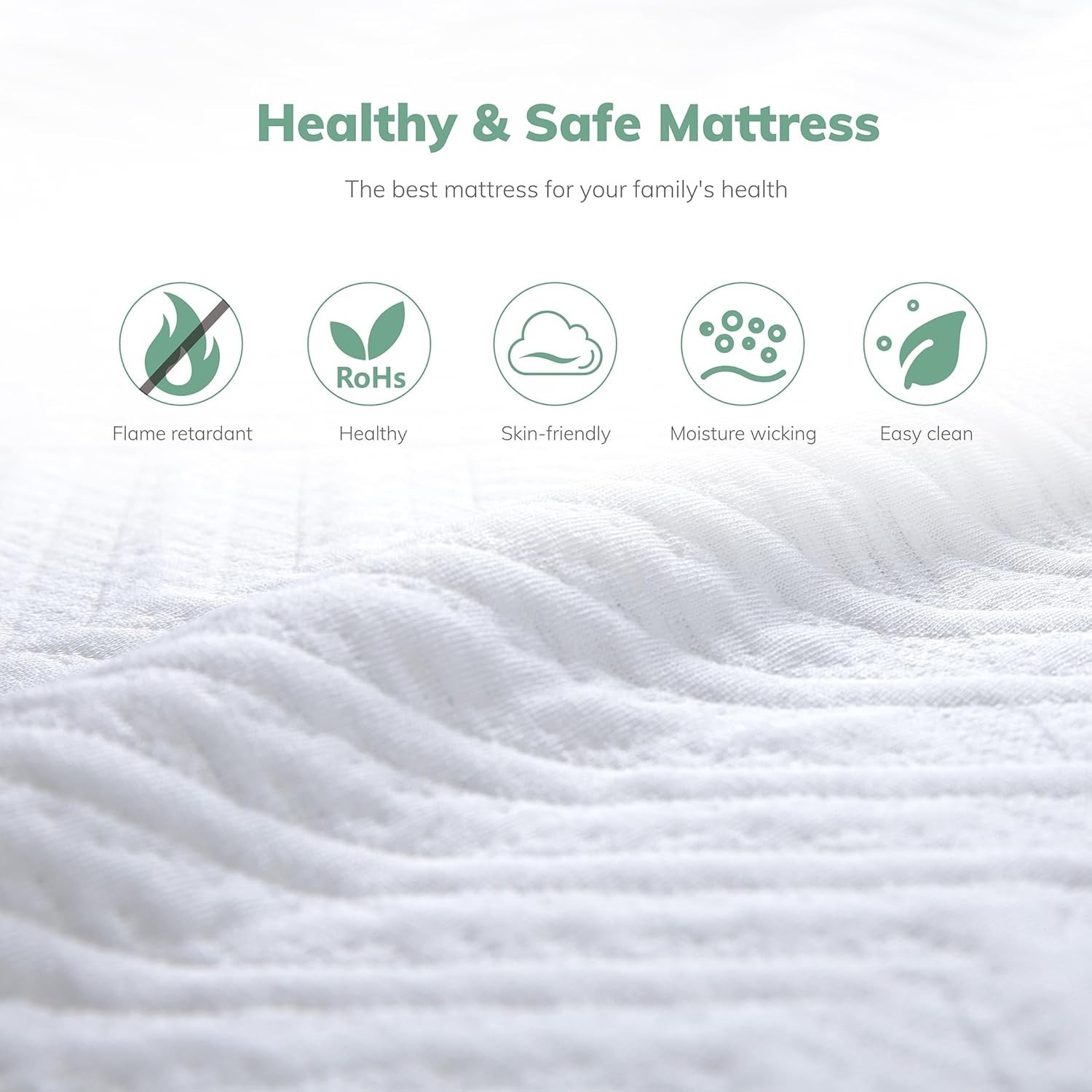 Eco-Friendly 6-Inch Gel Memory Foam Mattress – CertiPUR Certified & Medium Firm