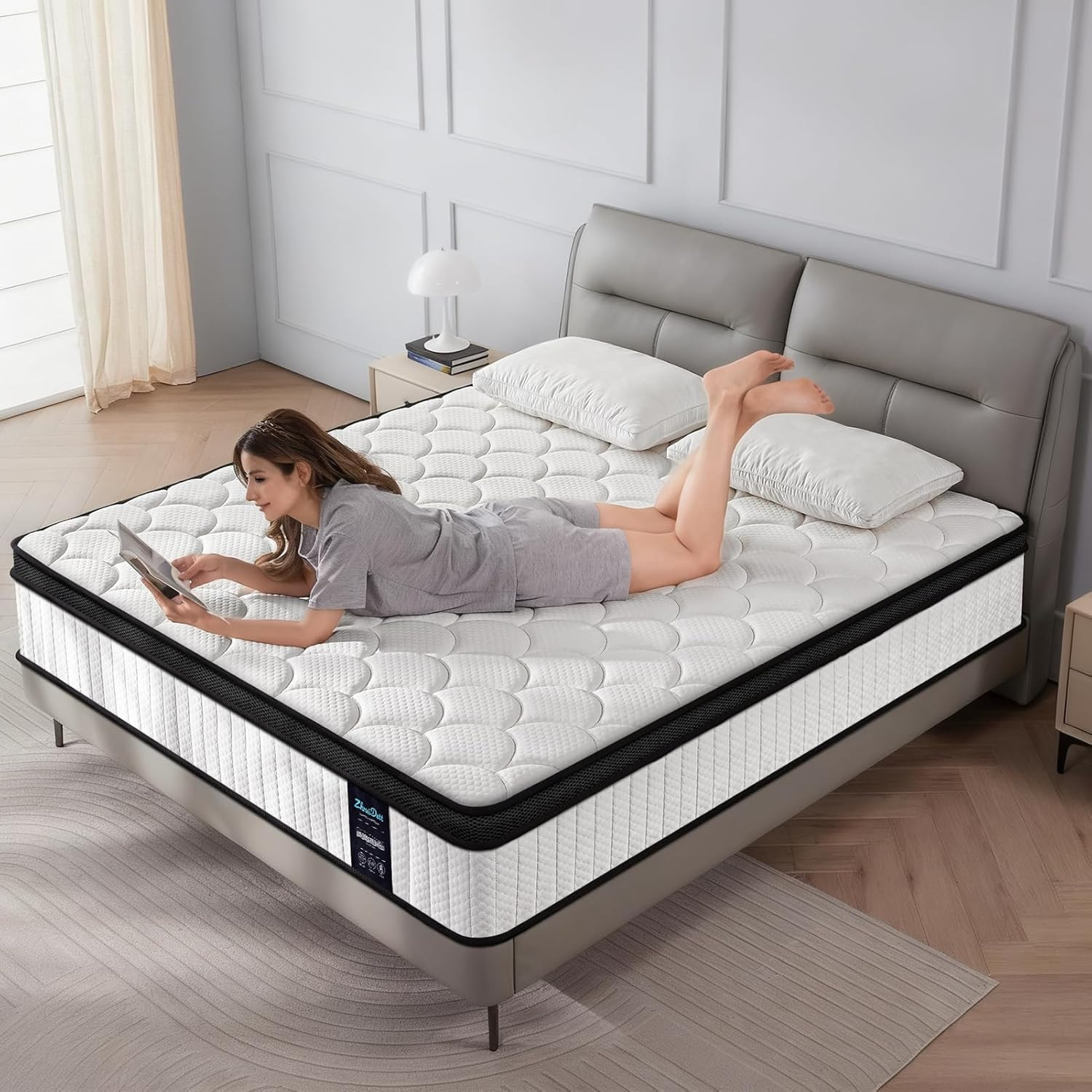 10 Inch Twin Hybrid Mattress with Memory Foam & Pocket Springs for Comfort